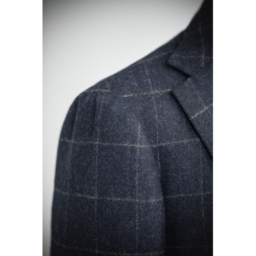 Char-Navy Windowpane by the Ficus